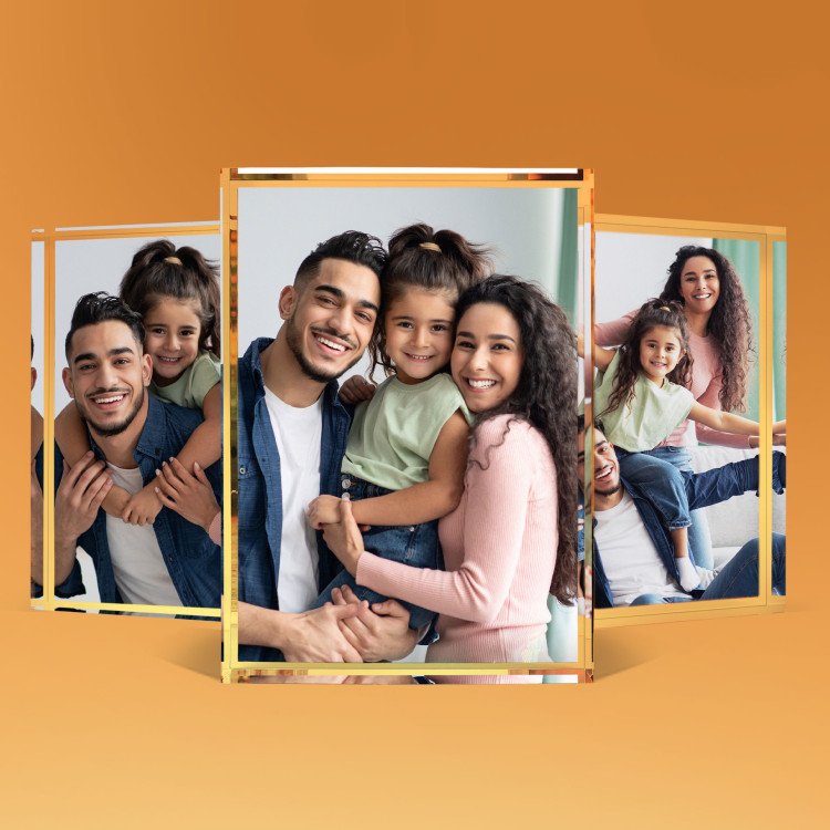 8x10 3D Acrylic Photo Rectangle with photo inside - Father's Day Gift Idea for 2025