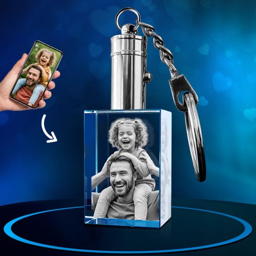 Keychain Rectangle 3D for Father's Day