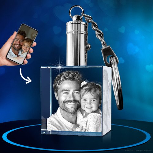Keychain Square 3D for Father's Day