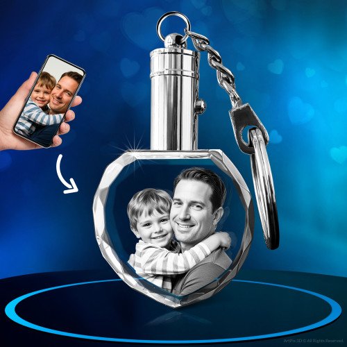 Keychain Heart 3D for Father's Day