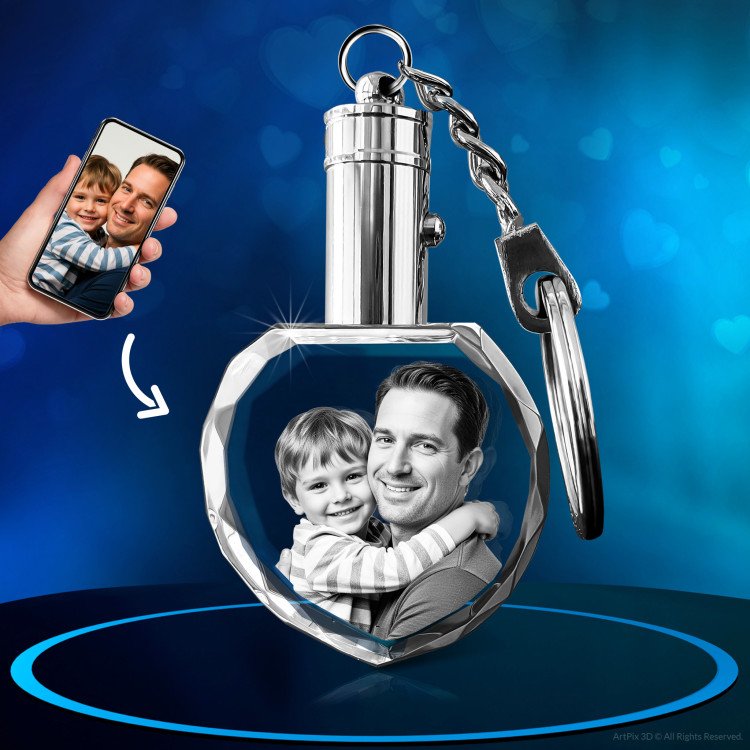 Keychain Heart 3D for Father's Day