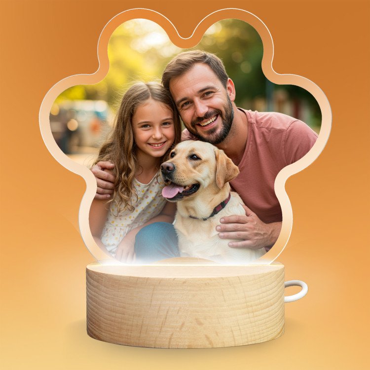 Acrylic Paw Print Plaque gift for fathers day 2025