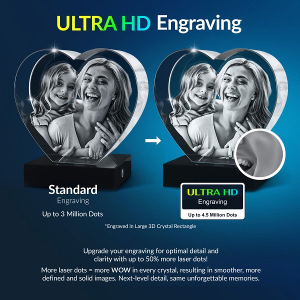 3D Crystal Photo Personalized Gift Rectangle ArtPix 3D Men Gifts - Home