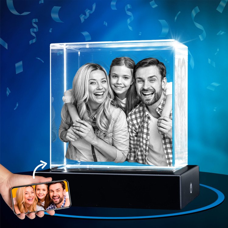 3D Crystal Square for Birthdays