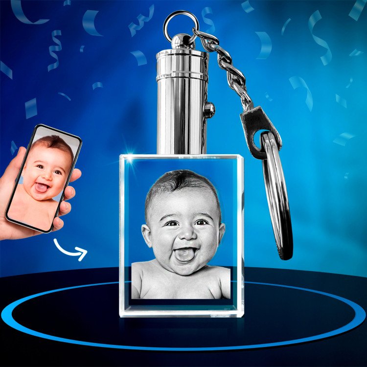 2D Keychain Rectangle for Birthdays