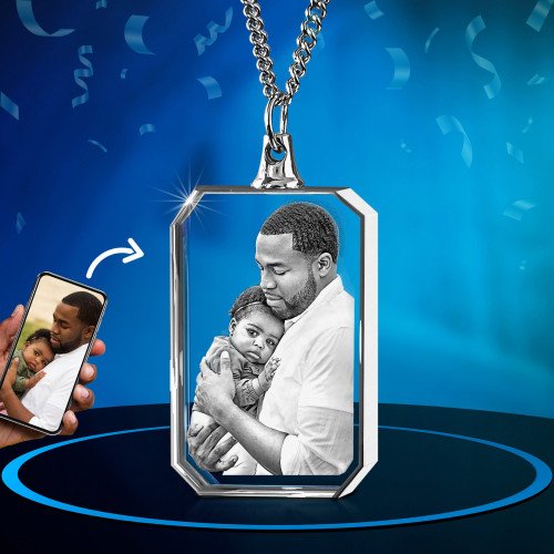 2D Necklace Rectangle for Birthdays