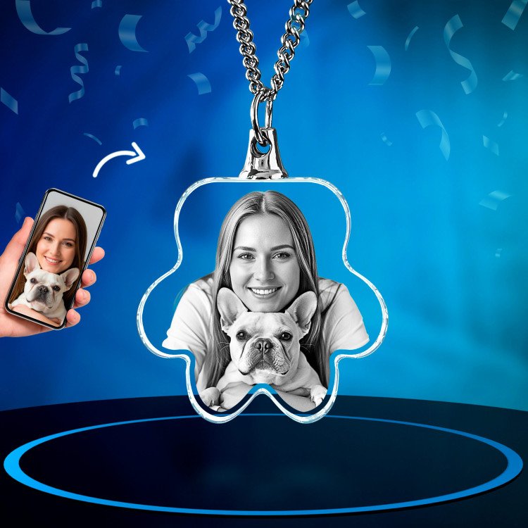 2D Necklace Pet Paw for Birthdays