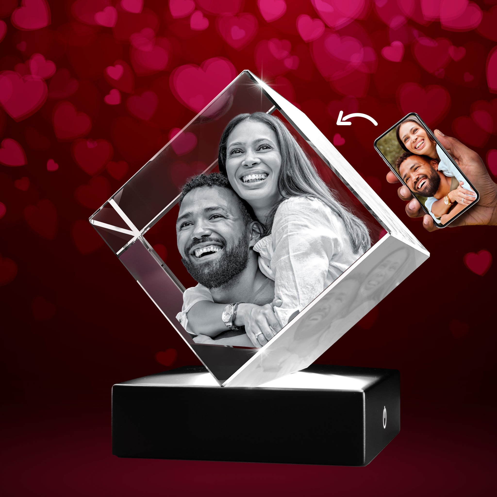 3D Crystal Diamond for Valentine’s Day