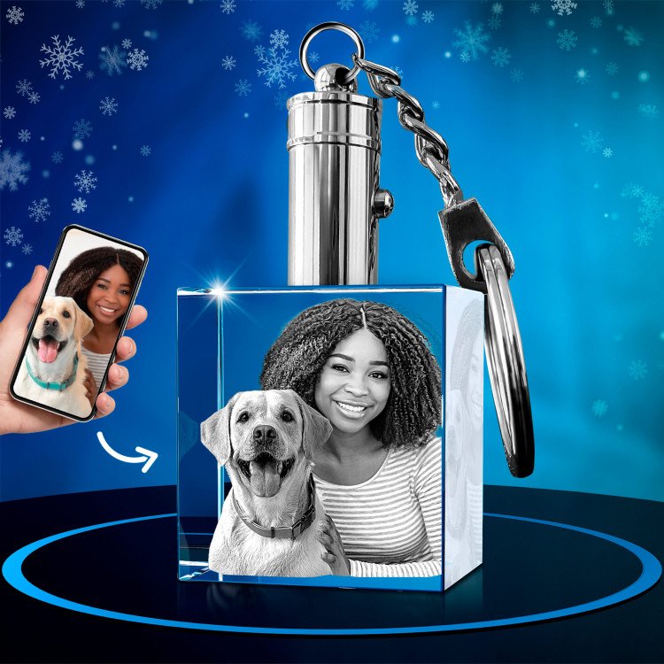 Keychain Square 3D Christmas Gift Idea for 2025