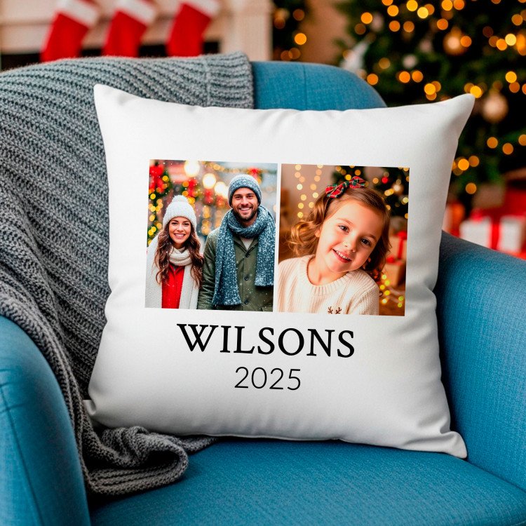 ArtPix 3D Square 2 Photo Pillow Cover custom gift for Xmas 25