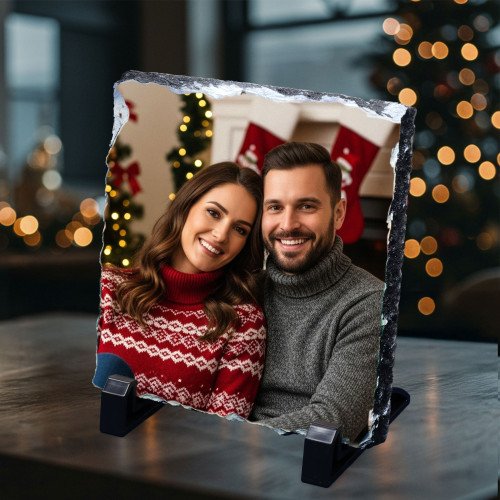 Square Photo Slate custom gift for Xmas 25