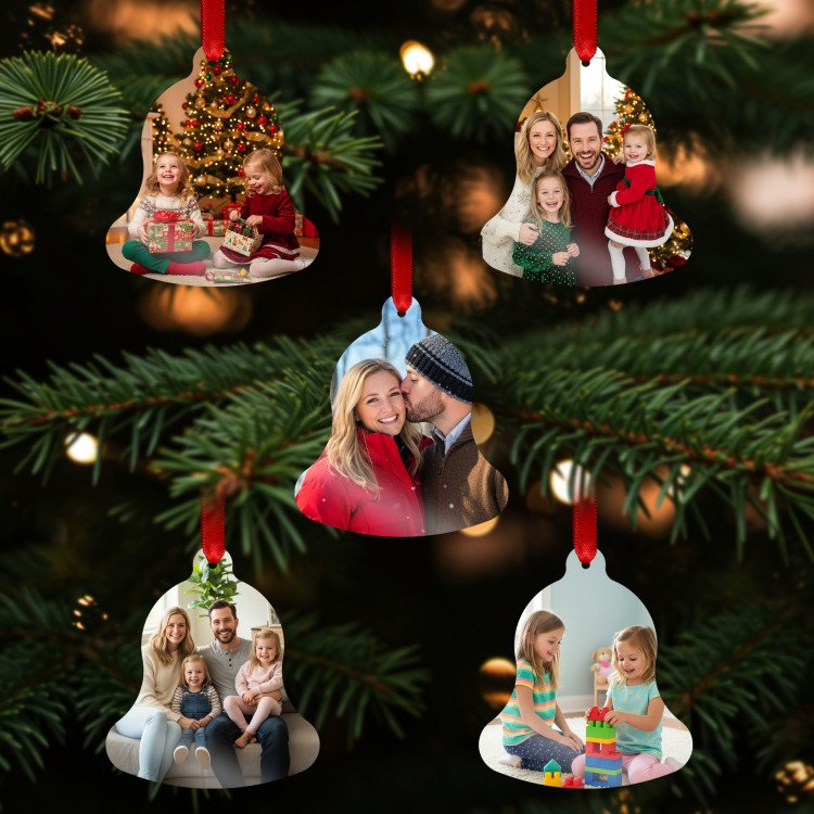 Single Sided Bell Metal Ornament custom gift for Xmas 25