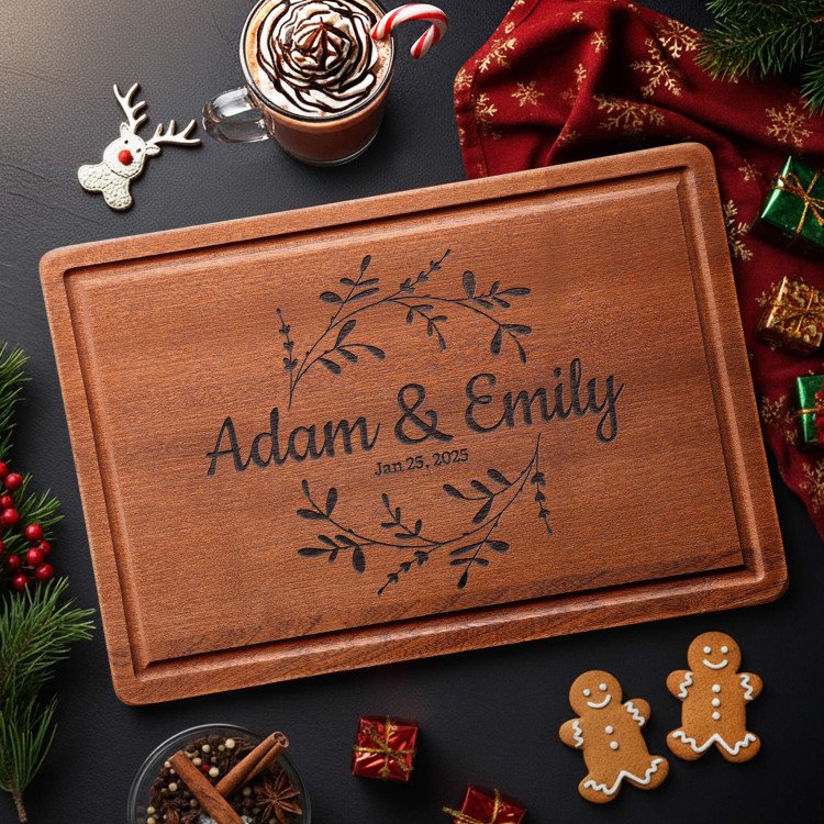 Sprouts Acacia Cutting Board custom gift for Xmas 25