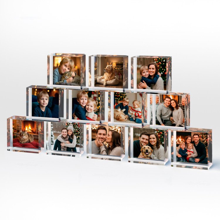 Set of 15 Acrylic Photo Blocks 2x2