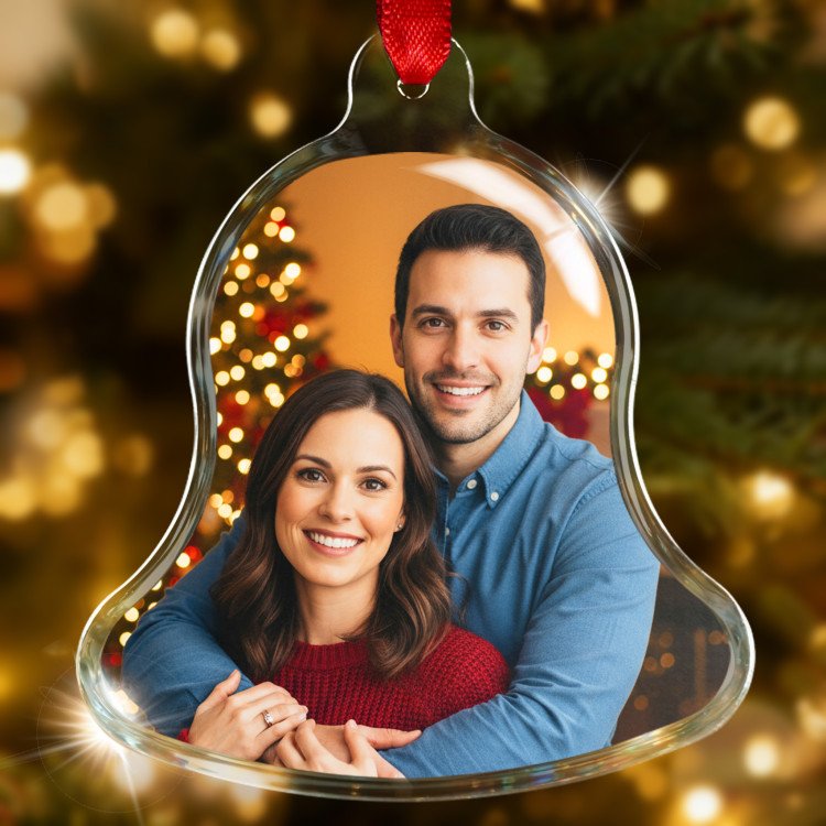 Bell Glass Ornament custom gift for Xmas 25