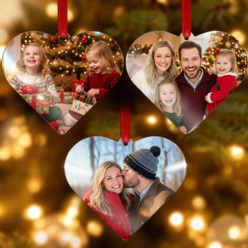 Double Sided Heart Metal Ornament