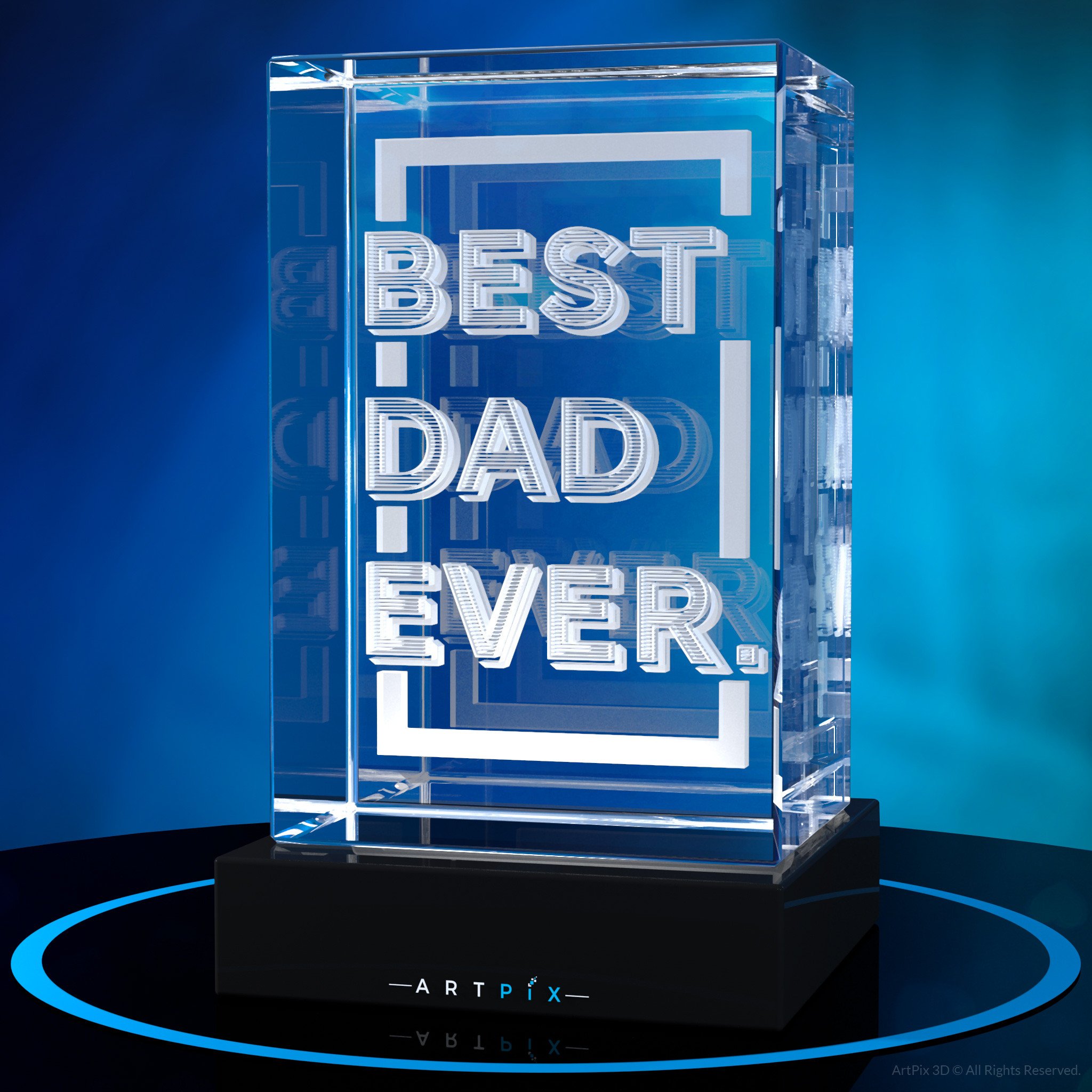 Best Dad Ever 3D Crystal