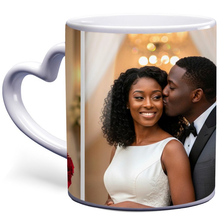Anniversary Photo Mug | Heart Handle