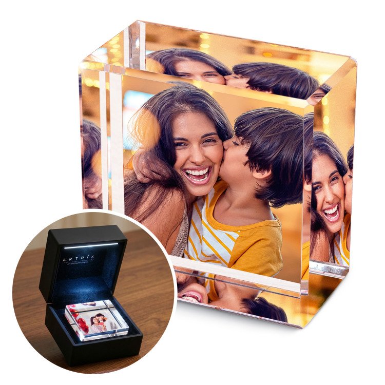 ArtPix 2x2 3D Crystal Photo Block + GiftBox