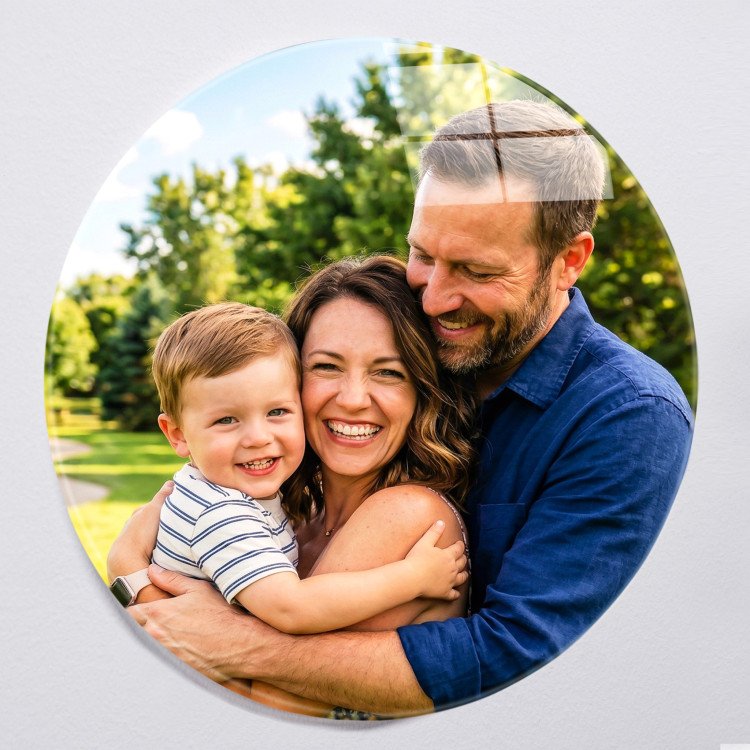 10x10 Round Glass Tile Prints with photo inside gift for Mothers Day 2026