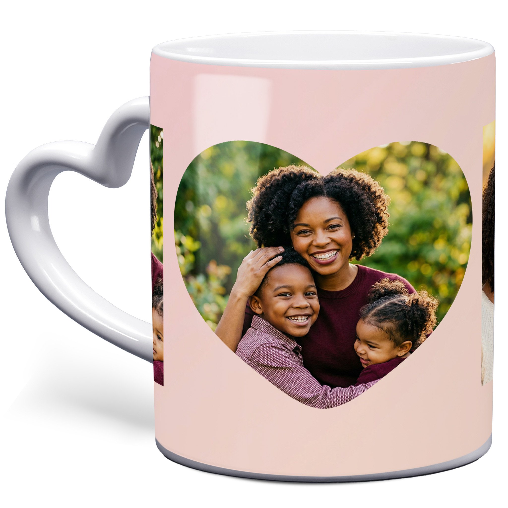 MOM Collage Photo Mug | Heart Handle