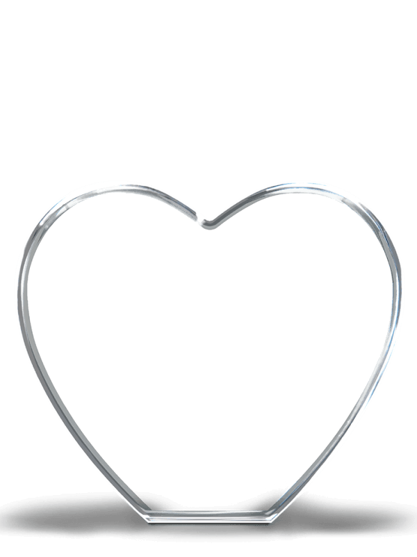 3D Crystal Heart for Back to School