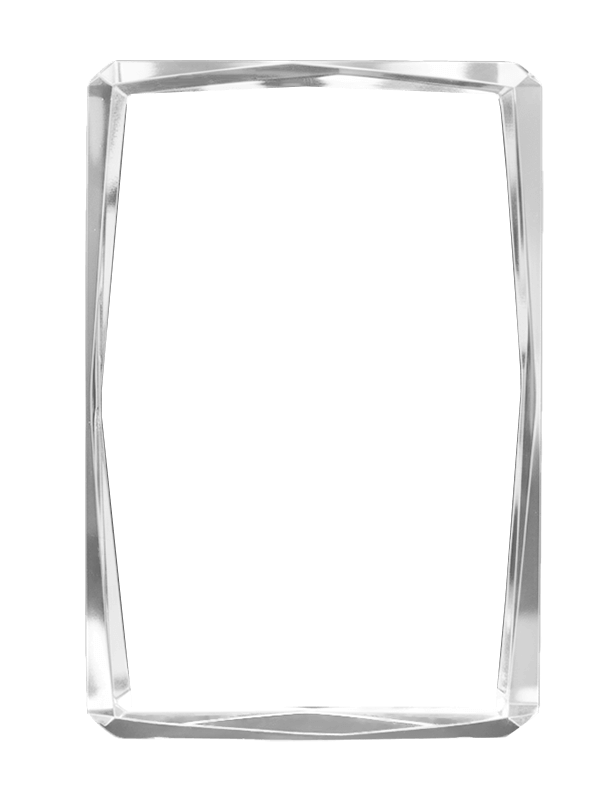 3D Crystal Gem Rectangle for Back to School
