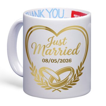 Golden Vows Photo Mug | Thank You