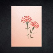 3D Clover Flower Set With Blue Ribbon Card closed 3D Clover Flower Set With Blue Ribbon Card