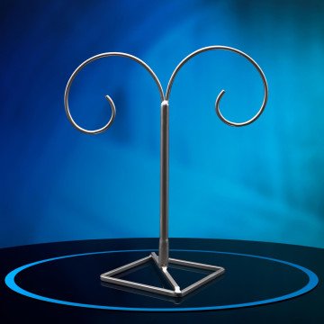 Silver Double Ornament Stand #1