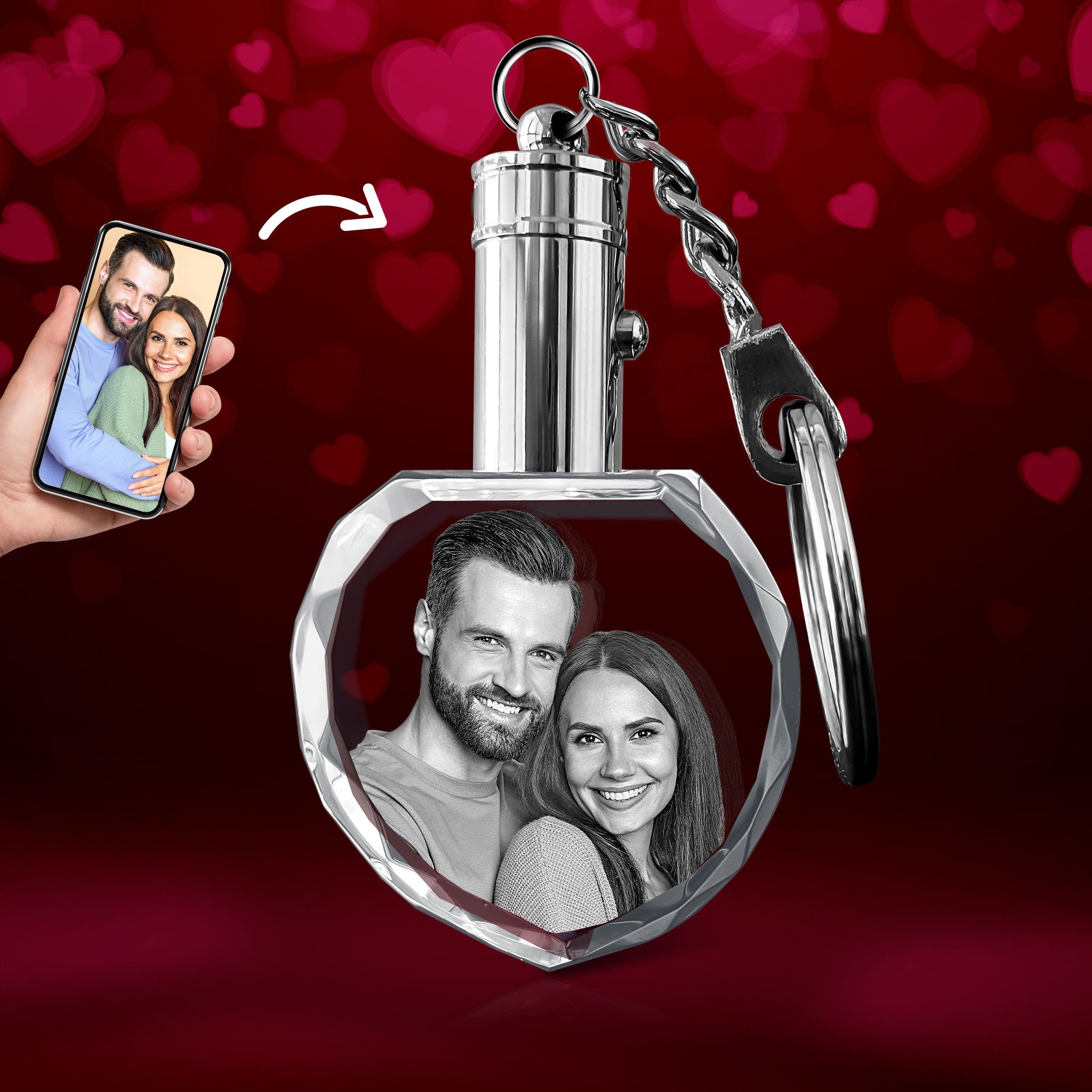 Keychain Heart 3D for Valentine’s Day