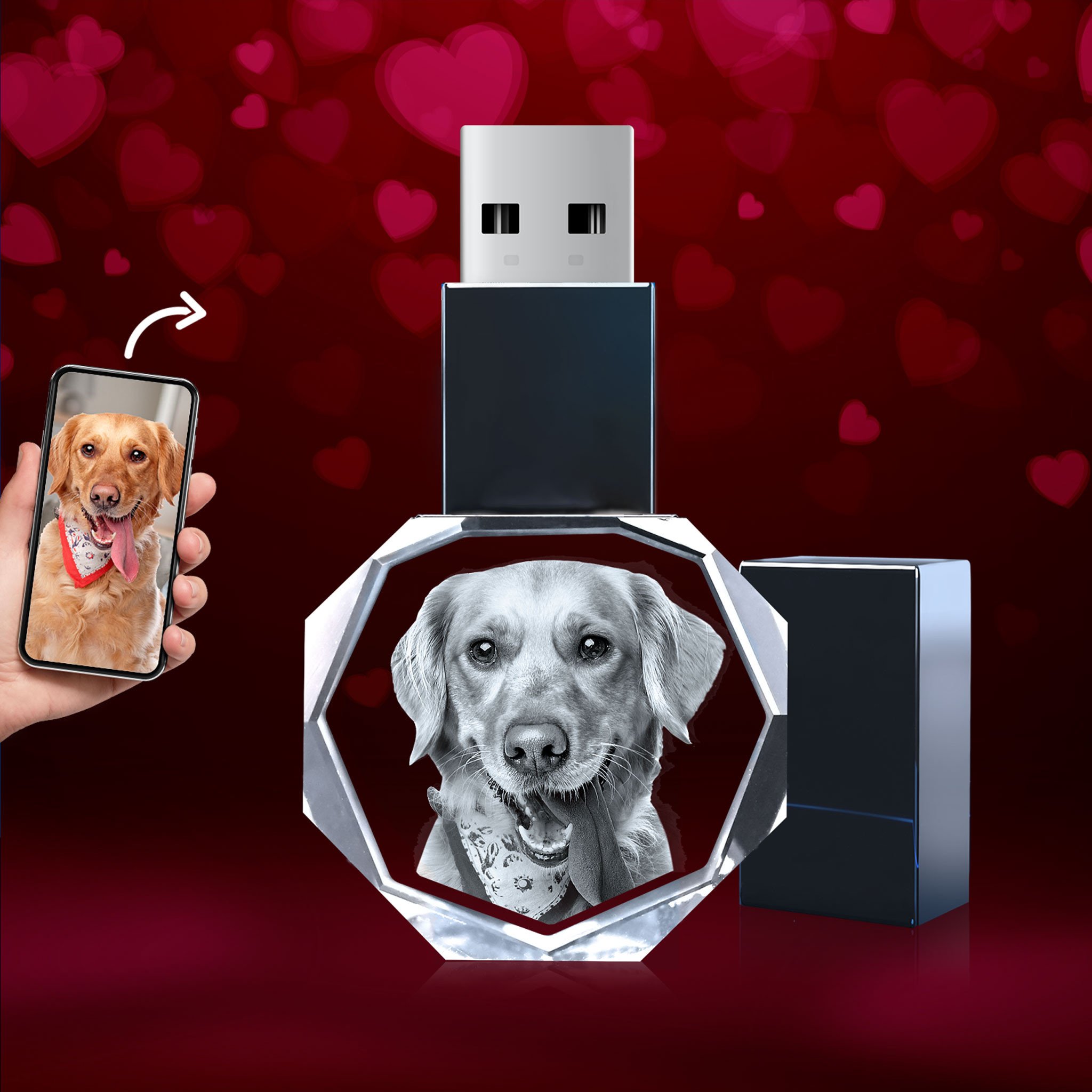 USB Flash Drive Octagon for Valentine’s Day