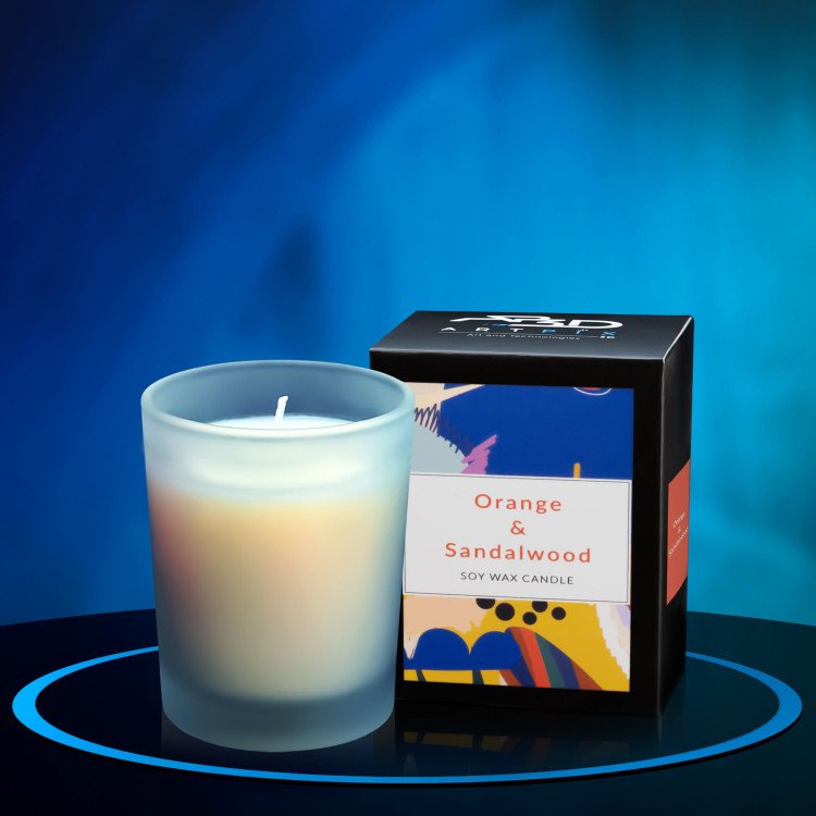 Orange and Sandalwood Scented Candle