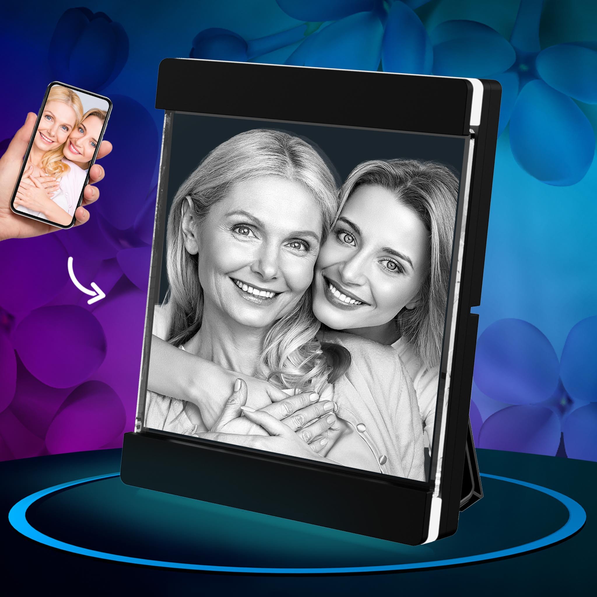 LED 2D Crystal Frame for Mother's Day