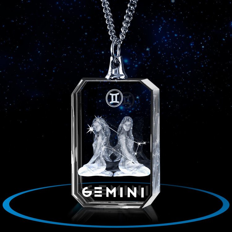 Necklace Rectangle 3D for Gemini