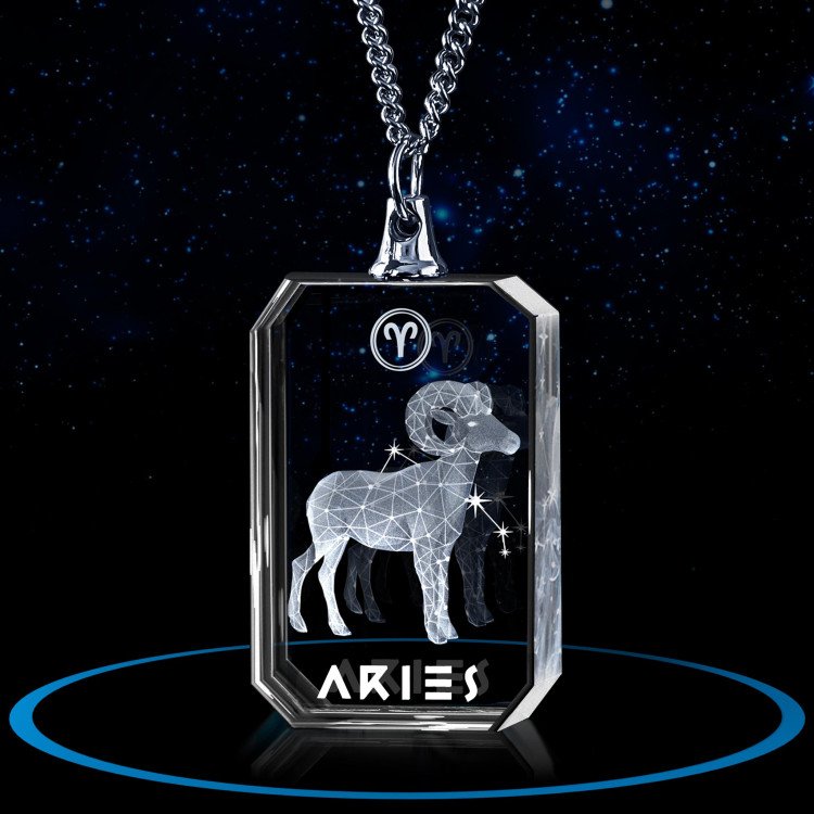 3D Necklace Rectangle for Aries #1