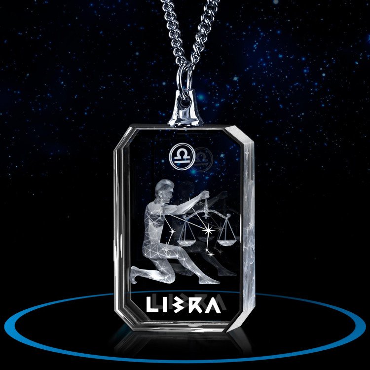 3D Necklace Rectangle for Libra #1