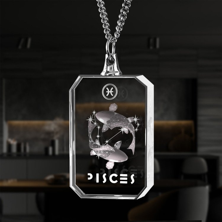 3D Necklace Rectangle for Pisces #2