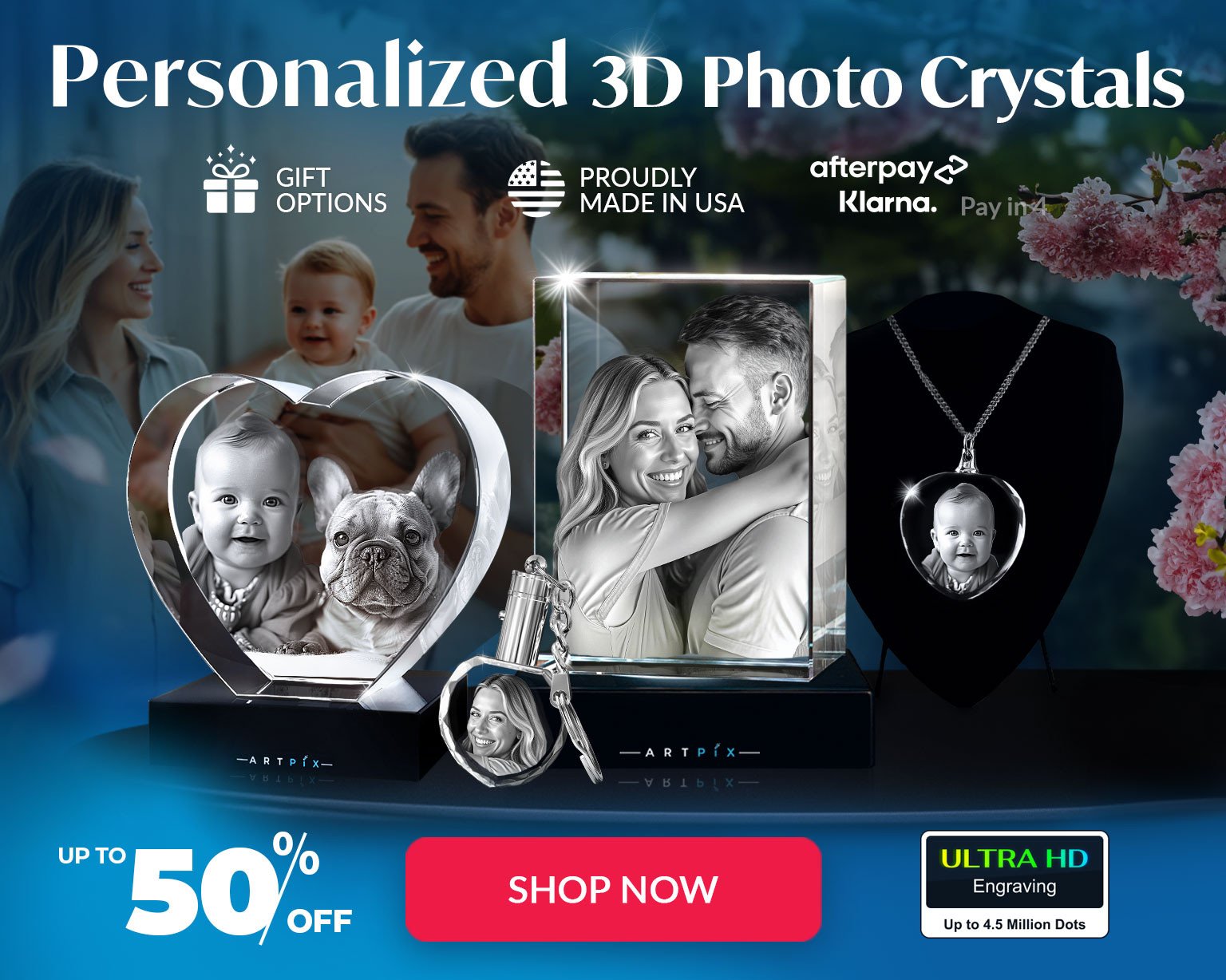 3D Photo Crystals in Canada | Personalized Gifts With